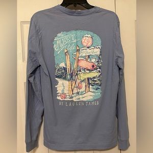 Lauren James T-shirt, slate blue, size small